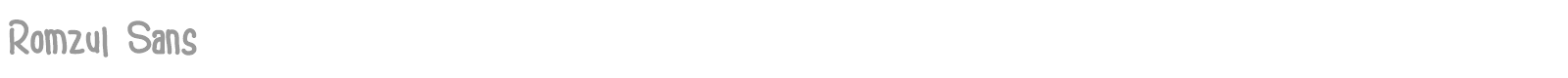 Romzul Sans font preview